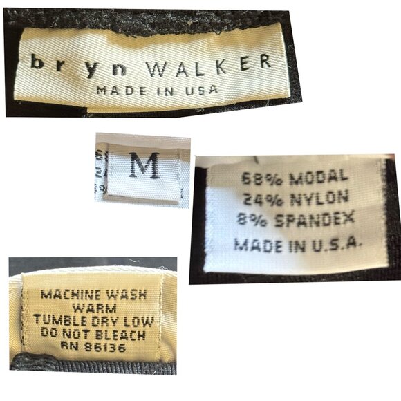 Bryn Walker Women’s Medium Black Ankle Length Straight Leg Modal Pants - Picture 6 of 6